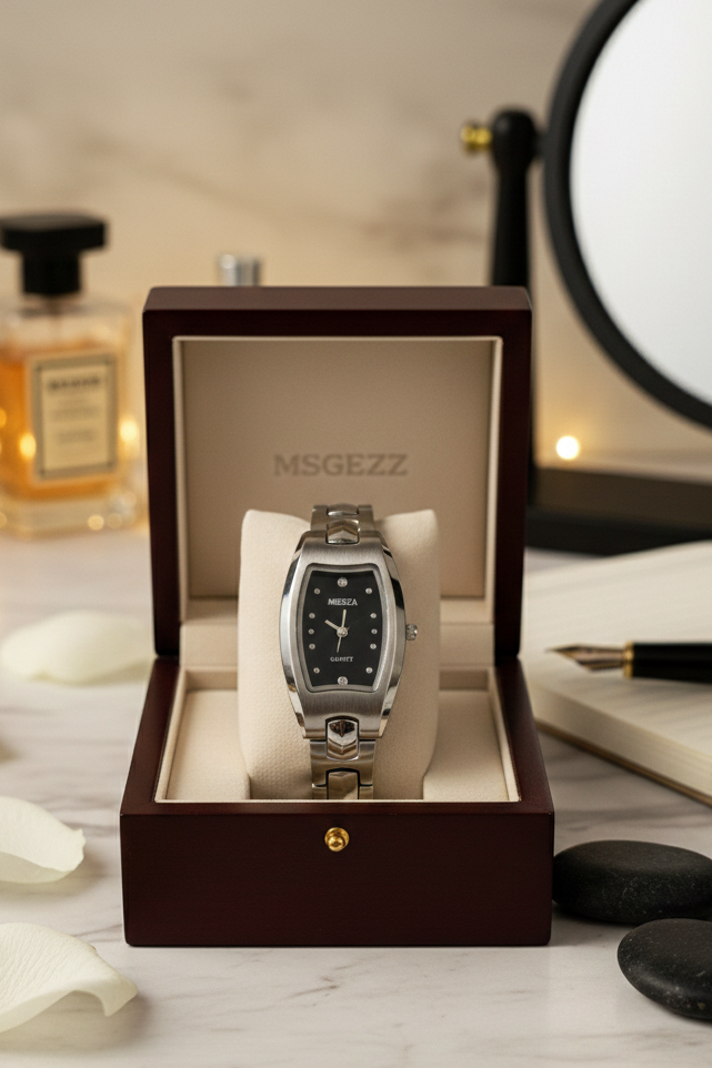 Diva Bracelet Watch Rectangular Dial With Quartz Movement